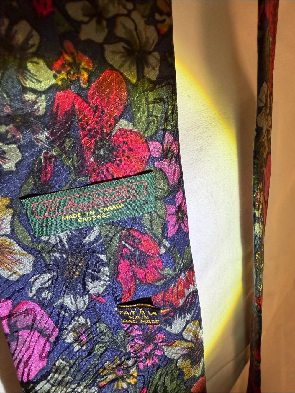 R Andreotti hand made in Canada tie.
